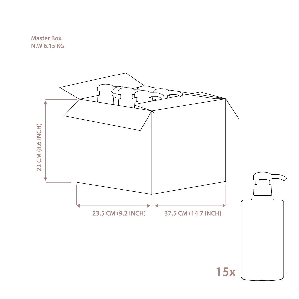 M Carnaval Liquid Hand Soap 400ml Bottle