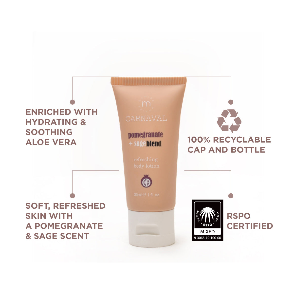 M Carnaval Body Lotion 30ml Tube