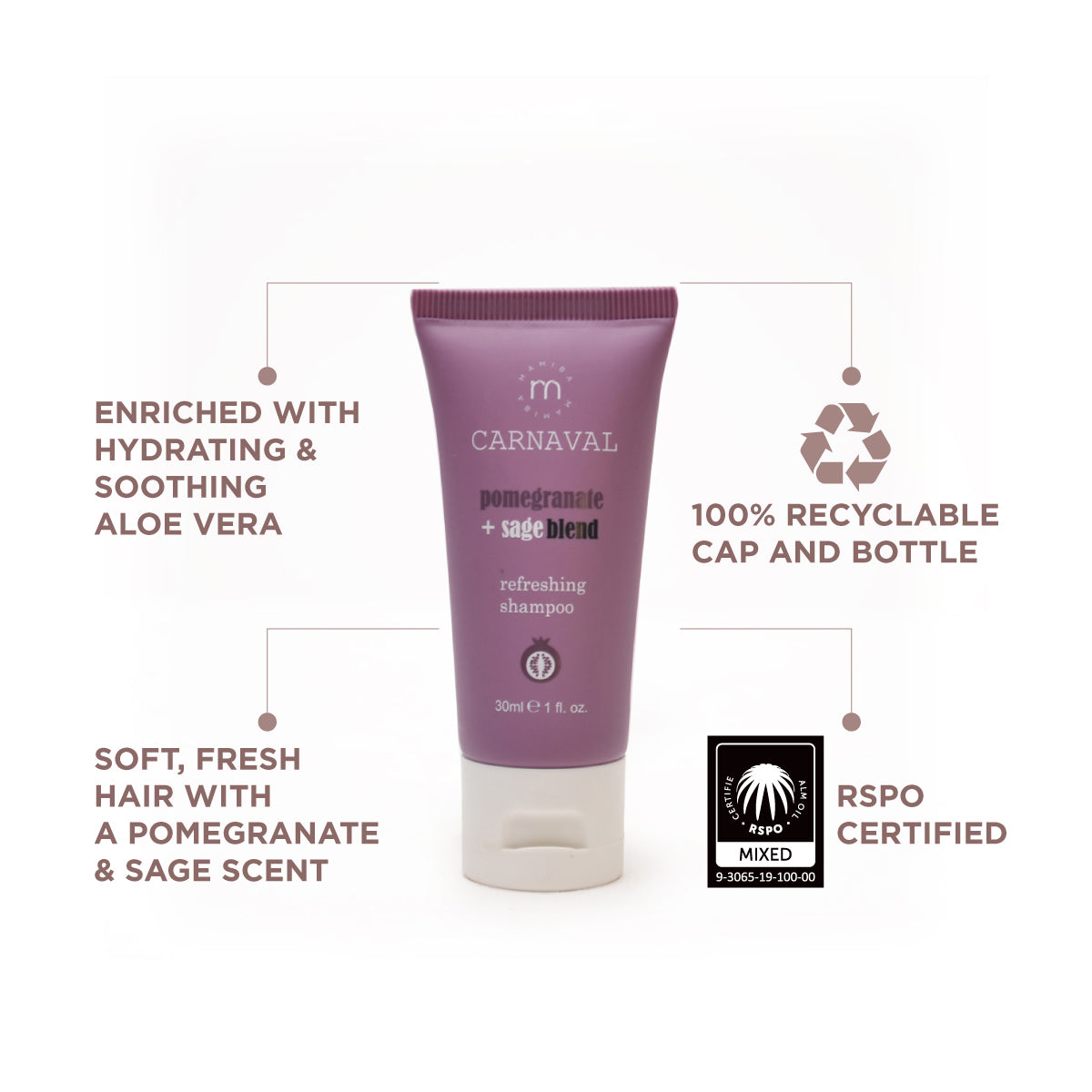 M Carnaval Shampoo 30ml Tube