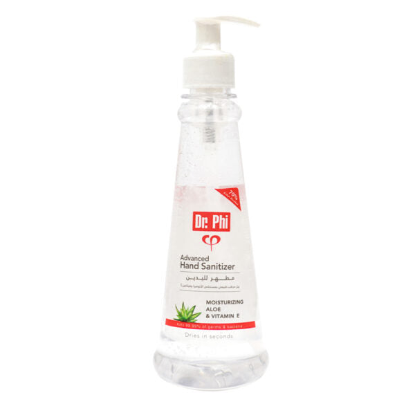 DR. PHI 300ml Advanced Hand Sanitizer bottle with pump