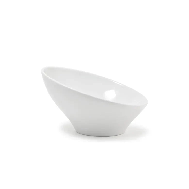 FOH White 14 oz Slanted Bowl (Set of 6)