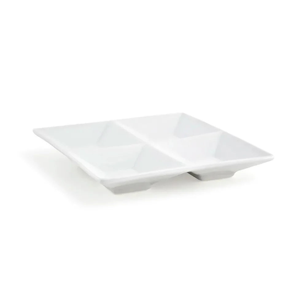 FOH Kyoto™ Square  Four Compartment Dish (Set of 6)