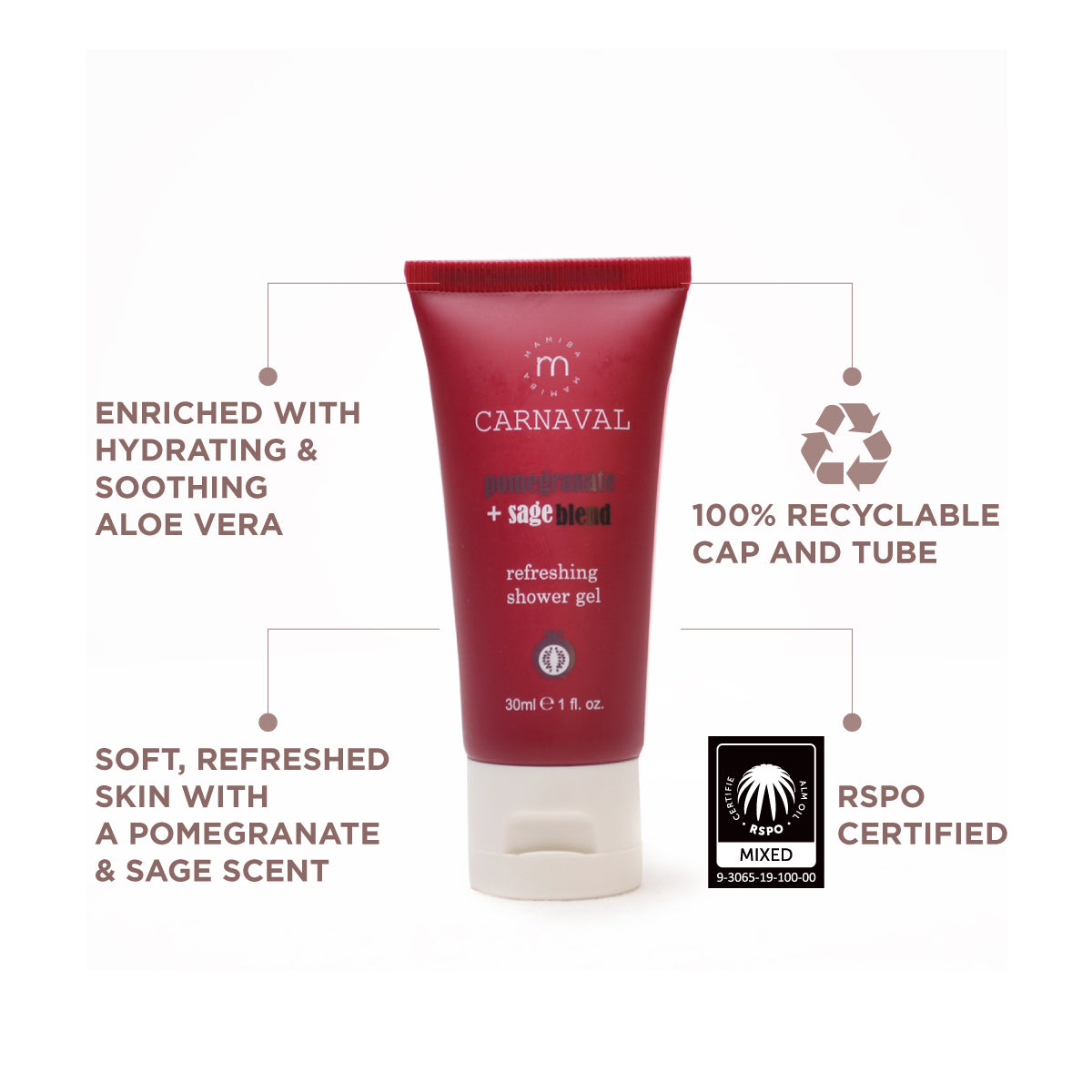 M Carnaval Shower gel 30ml Tube