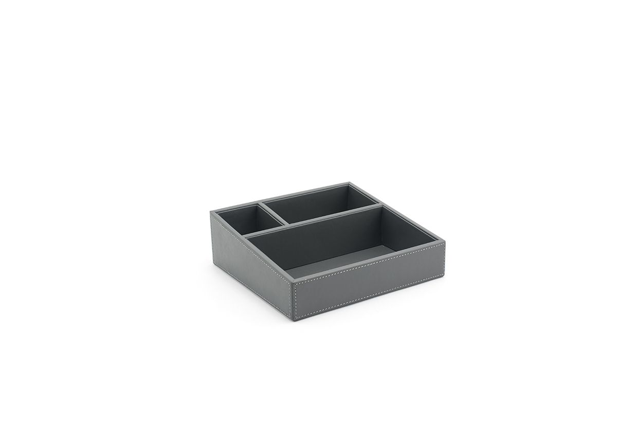 FOH 8.75*8.25" Black Faux Leather Organizer (Set of 4)