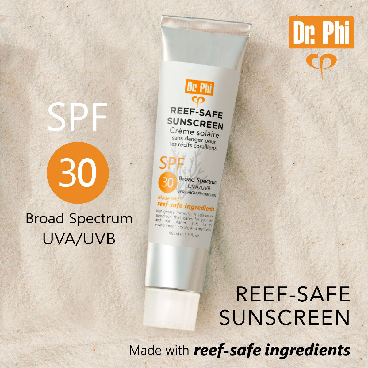 DR. PHI Reef safe Sunscreen 40ml