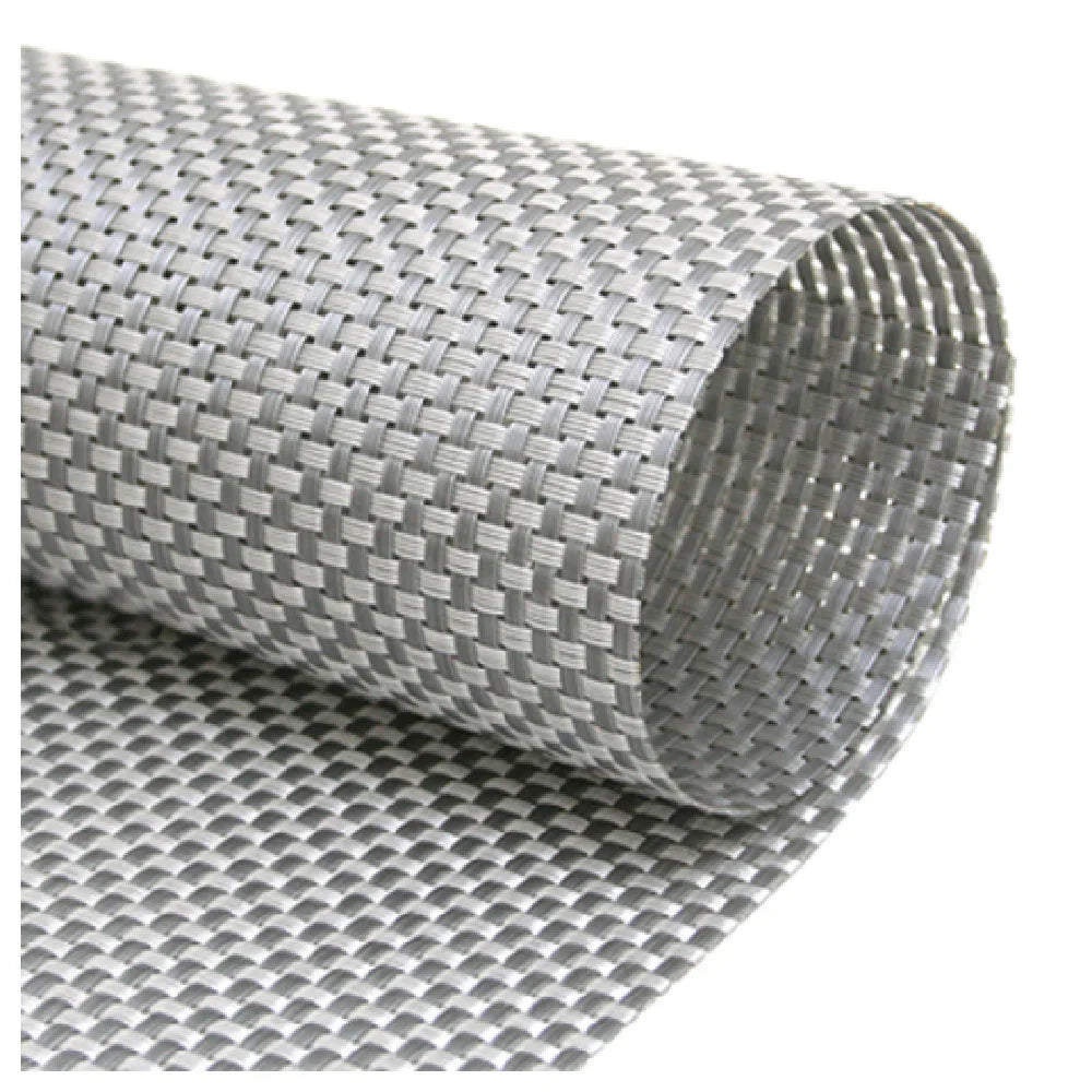 FOH Silver Pewter  Basketweave Placemat (12 Pcs)